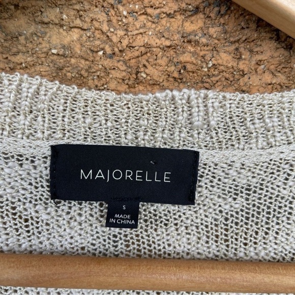 Majorelle cardigan metallic shimmer sweater small - Picture 4 of 8